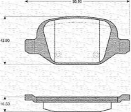 Комплект тормозных колодок MAGNETI MARELLI 363702161110