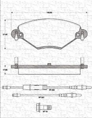 Комплект тормозных колодок MAGNETI MARELLI 363702161225