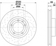 Тормозной диск HELLA 8DD 355 113-121
