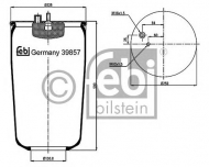 Баллон пневматической рессоры FEBI BILSTEIN 39857