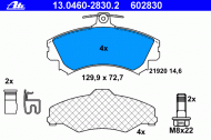 Комплект тормозных колодок ATE 13.0460-2830.2