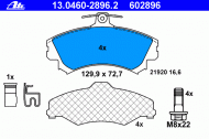 Комплект тормозных колодок ATE 13.0460-2896.2