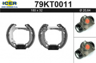 Комлект тормозных накладок ICER 79KT0011