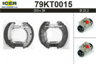 Комлект тормозных накладок ICER 79KT0015