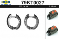 Комлект тормозных накладок ICER 79KT0027