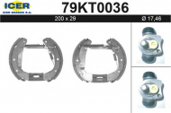 Комлект тормозных накладок ICER 79KT0036
