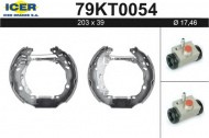 Комлект тормозных накладок ICER 79KT0054
