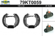 Комлект тормозных накладок ICER 79KT0059