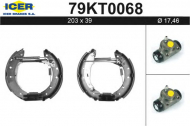 Комлект тормозных накладок ICER 79KT0068