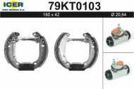 Комлект тормозных накладок ICER 79KT0103