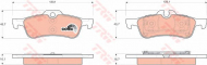 Комплект тормозных колодок TRW GDB1561