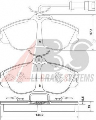 Комплект тормозных колодок A.B.S. 36856 OE