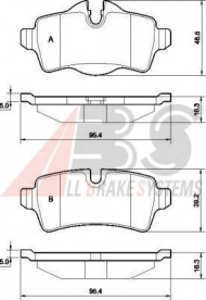 Комплект тормозных колодок A.B.S. 37629