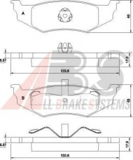 Комплект тормозных колодок A.B.S. 38782
