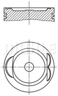 Поршень MAHLE ORIGINAL 627 33 00