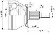 Шарнирный комплект OPEN PARTS CVJ5435.10