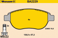 Комплект тормозных колодок BARUM BA2229