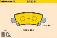 Комплект тормозных колодок BARUM BA2331