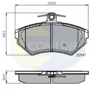Комплект тормозных колодок COMLINE CBP0989