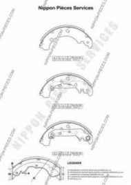 Комлект тормозных накладок NPS M350A19