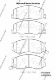 Комплект тормозных колодок NPS T360A94