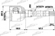 Шарнирный комплект PATRON PCV9938