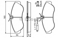 Комплект тормозных колодок BOSCH 0 986 424 031
