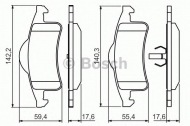 Комплект тормозных колодок BOSCH 0 986 424 665