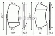 Комплект тормозных колодок BOSCH 0 986 424 721