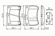 Комплект тормозных колодок BOSCH 0 986 461 141