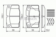 Комплект тормозных колодок BOSCH 0 986 469 390