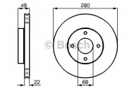 Тормозной диск BOSCH 0 986 478 728