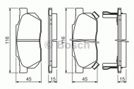 Комплект тормозных колодок BOSCH 0 986 490 440