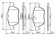 Комплект тормозных колодок BOSCH 0 986 494 033