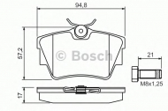 Комплект тормозных колодок BOSCH 0 986 494 040