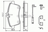 Комплект тормозных колодок BOSCH 0 986 494 085