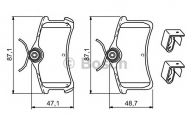 Комплект тормозных колодок BOSCH 0 986 494 274