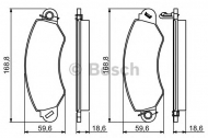 Комплект тормозных колодок BOSCH 0 986 494 300