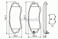 Комплект тормозных колодок BOSCH 0 986 494 323