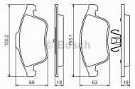 Комплект тормозных колодок BOSCH 0 986 494 401