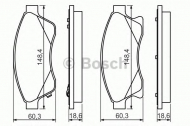 Комплект тормозных колодок BOSCH 0 986 494 433