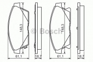 Комплект тормозных колодок BOSCH 0 986 494 434