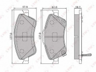 Комплект тормозных колодок LYNXauto BD-7546