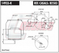 Баллон пневматической рессоры CASALS B2583