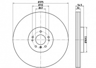 Тормозной диск HELLA PAGID 8DD 355 115-421