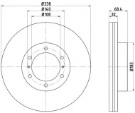 Тормозной диск HELLA PAGID 8DD 355 116-891