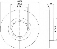 Тормозной диск HELLA PAGID 8DD 355 117-281