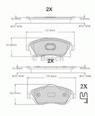 Комплект тормозных колодок BOSCH F 03A 150 019
