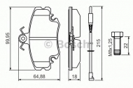 Комплект тормозных колодок BOSCH 0 986 494 522