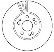 Тормозной диск BENDIX 561573B
